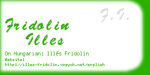 fridolin illes business card